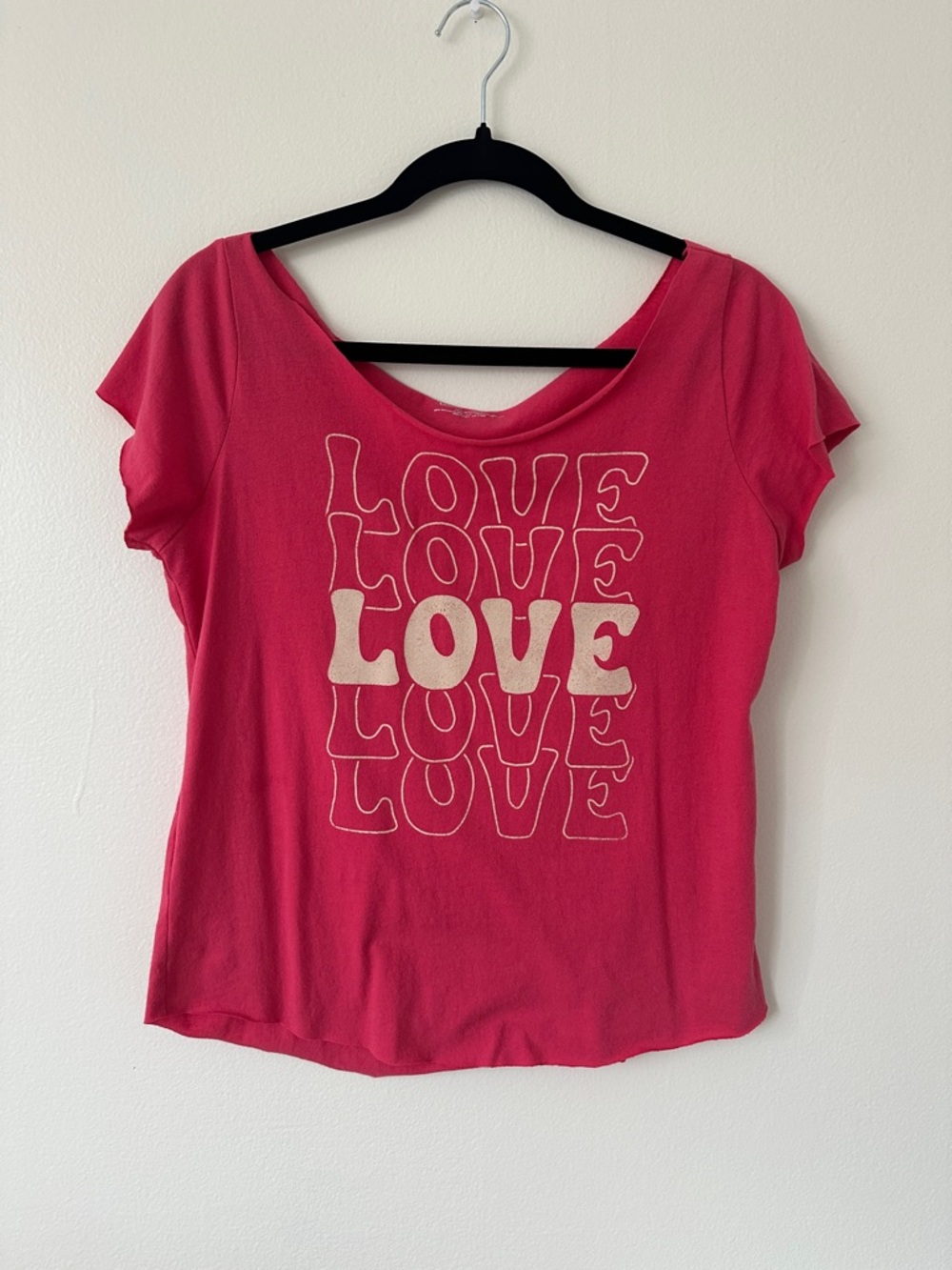 Mighty Fine Pink 'LOVE' Graphic Short Sleeve Tee